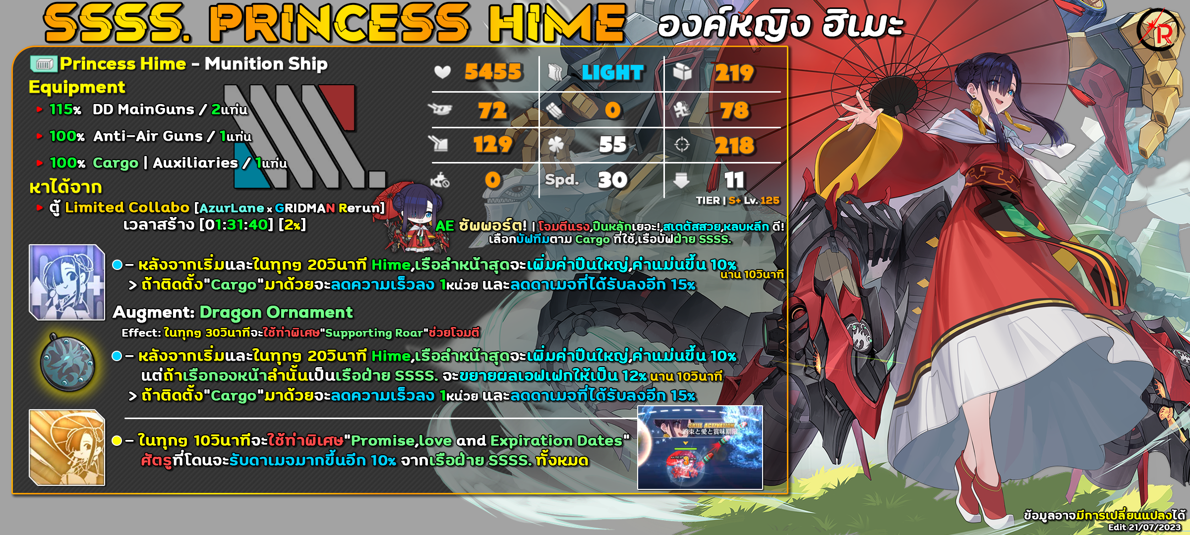 ข้อมูลของ | Azur Lane Guide TH